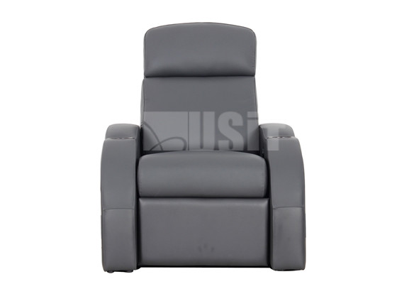Premium Leather Electric Recliner Couch Chair Push Headrest Commercial Furniture