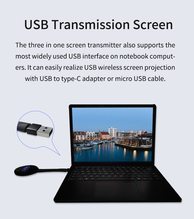 1080P Audio Video Wireless Streaming ODM Hdmi For PC Laptop