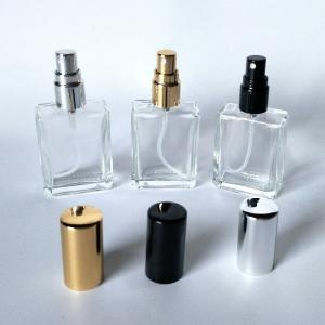 China Flat Square Glass Perfume Spray Bottle 15ml Empty Recyclable Filling wholesale