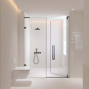 China 12mm Thickness Frameless Shower Enclosure ISO9001 Frameless Sliding Shower Doors wholesale