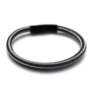 China Wholesale custom body jewelry stainless steel mens leather bracelet wholesale