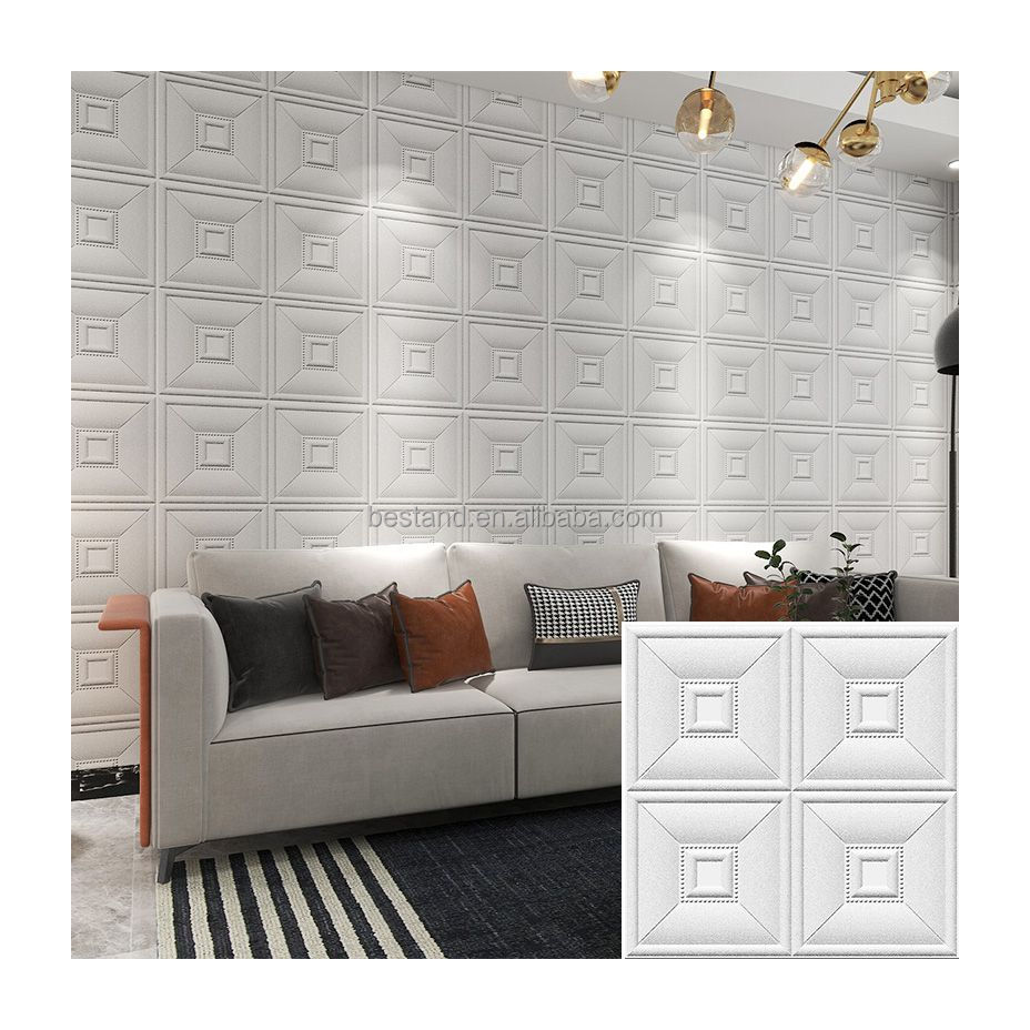 Nursery Room And Bathroom Wall Stickers 3D Foam 70x70 PE Foam Wallpaper