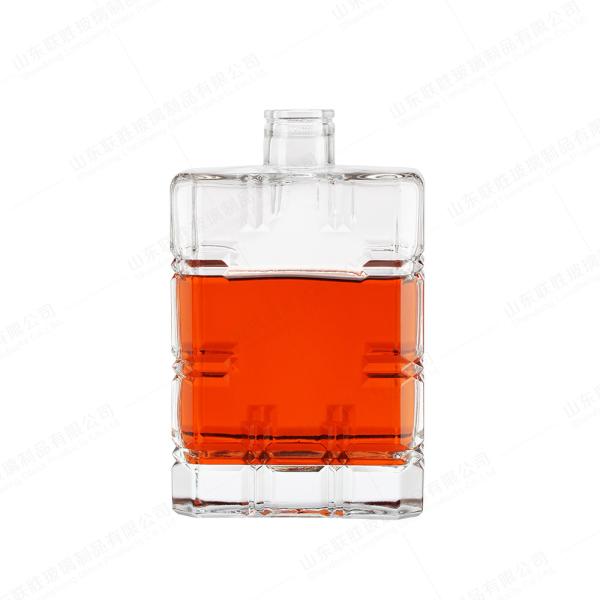 Clear 500ml 50cl Square Glass Gin Bottle Vodka Spirit Liquor Tequila Rum Whiskey