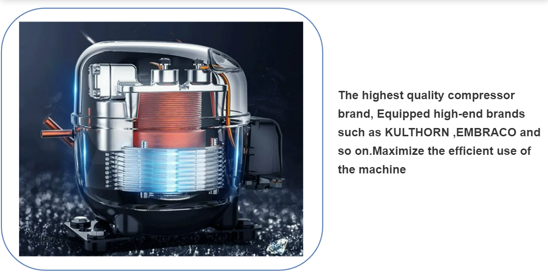 200kg Ice Storage Low Noise Commercial Air-Cooling Cube Ice Machine with 0.96KW Power