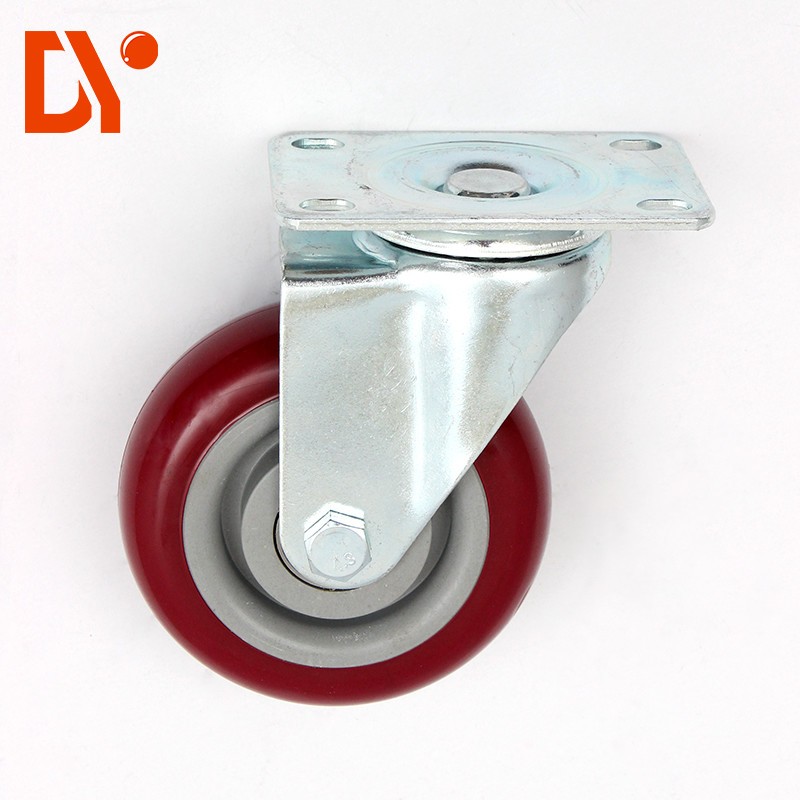 5 Inch Heavy Duty Locking Casters , Polyurethane Heavy Duty Industrial Casters
