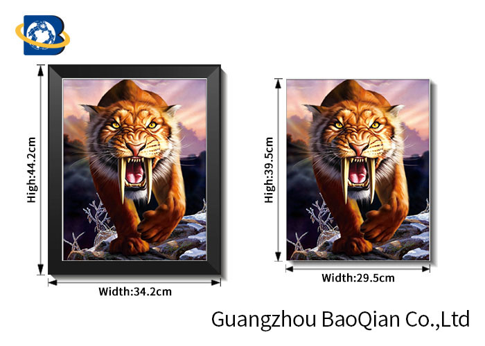 images Change Effect 3D Lenticular Flips Picture With Lion / Tiger Animal