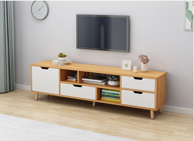 ODM Brown 40KG Solid Wood TV Bench For Bedroom