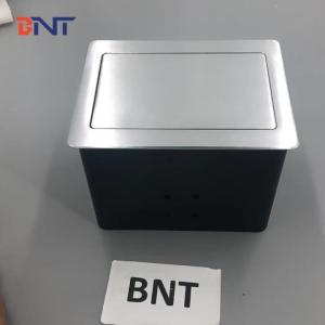 China Aluminum universal multimedia hydraulic tabletop power socket box wholesale