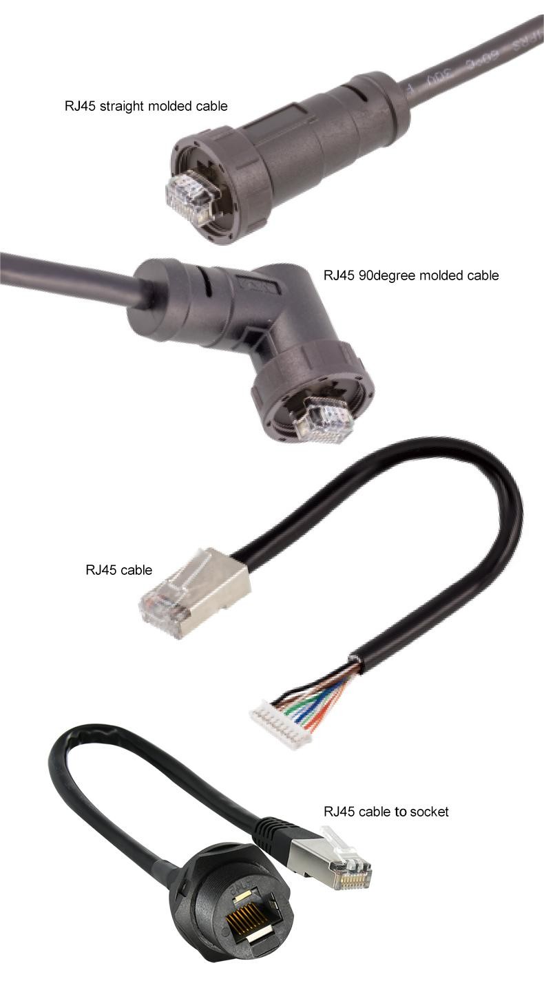 Waterproof Rj45 8p8c Cat5e Cat6a Ethernet Extender Complete Set Rj45 Network Connector