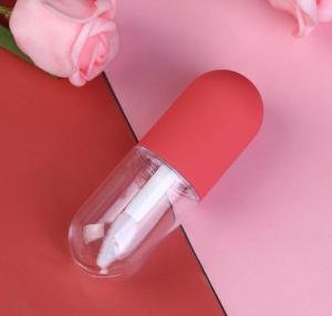 China Stock Empty Mini Cute Pill  shaped 4.5-5ml  lipgloss tubes capsule lipstick tube for cosmetic on sale