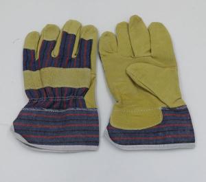 China 10 inch pig Leather with cotton back Working Gloves wholesale