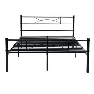 China Black Wrought Iron Bed , Wrought Iron Platform Bed For Hotel Family wholesale