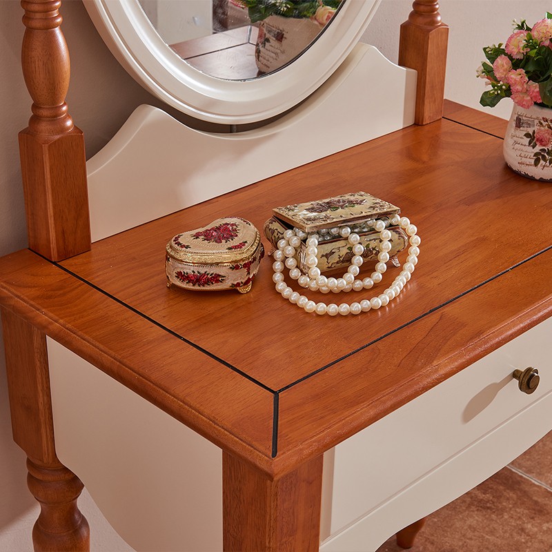 Mediterranean pastoral style white dressing table dresser