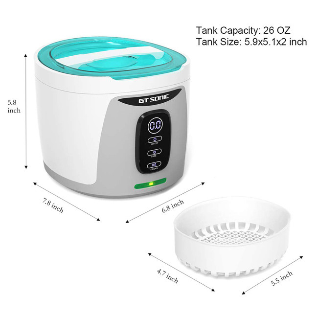 Small Size Fruit Vegetable Cleaner ABS SUS304 Material Two Colors LED Light