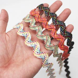 China Oeko-Tex 100 1.5cm Dress Metallic Rick Rack Trim wholesale