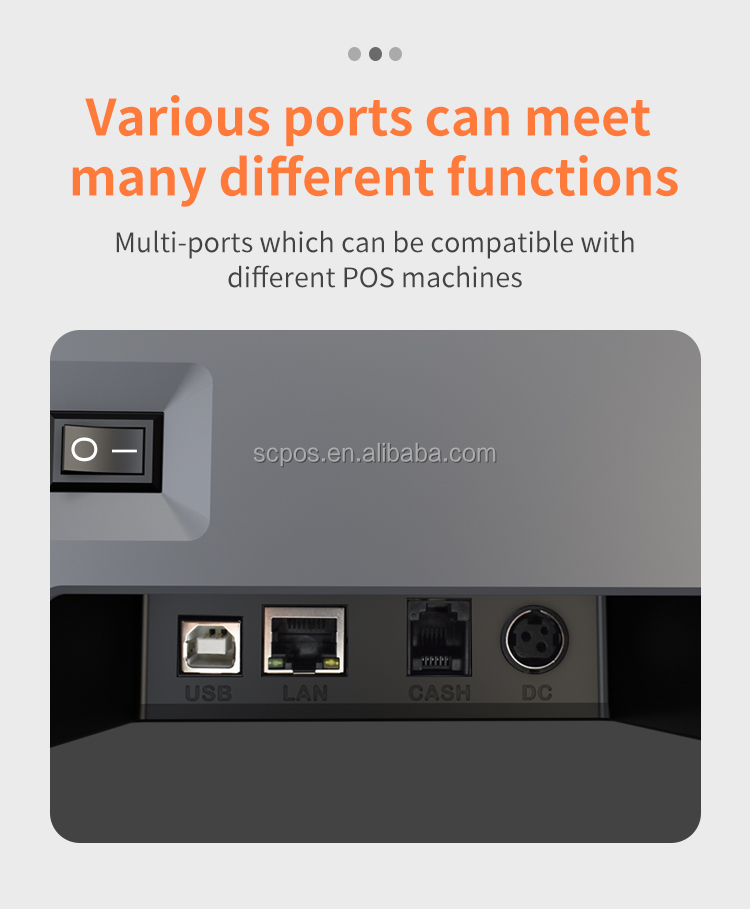 Multilingual Direct Line POS Printer with USB/LAN Support and 203 Dots/line Resolution