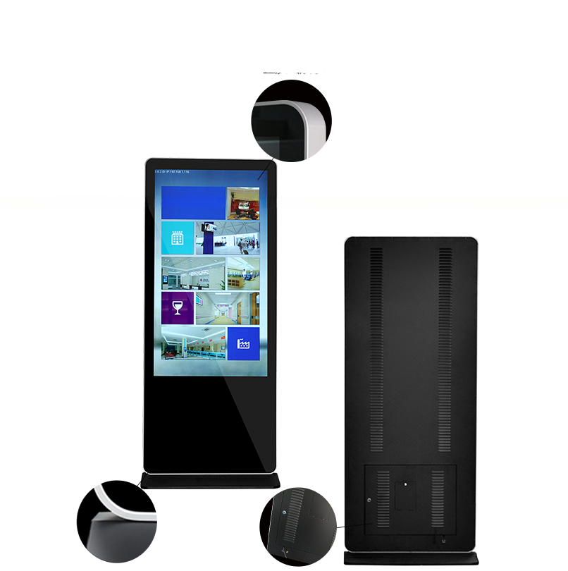 55" Inch alone Standing totem LCD Advertising Display Monitor with single board PC version