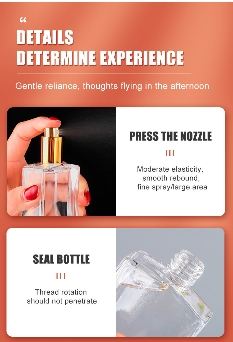 30ml Pocket Spray Bottle Empty Black Luxury Custom Mist Square Glass