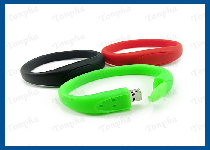 Stylish Wristband Flash Drive Customized Printed Logo Silicone Material