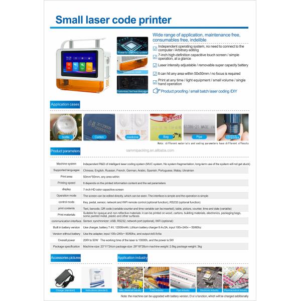Guarantee 100% Good Quality Portable Desktop Date Logo Code Uv Laser Printer Fiber Laser Marking Machine