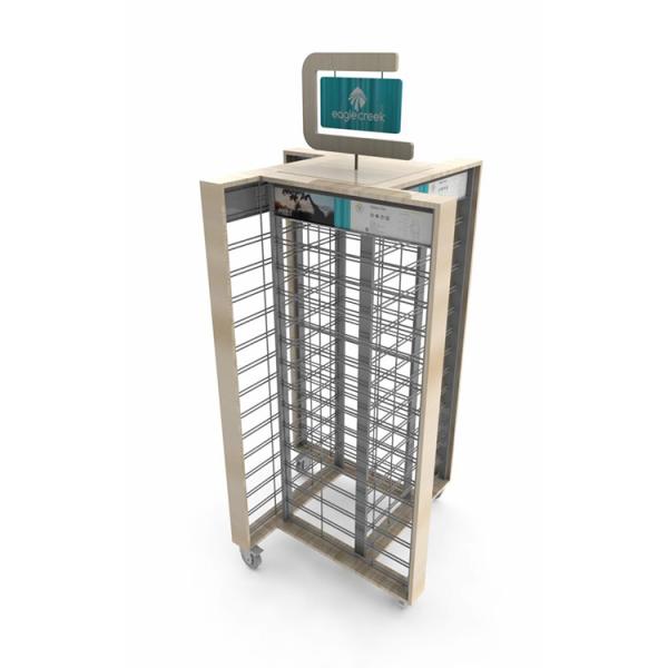 Outdoor Jacket Clothing Display Stand 2 Tiers Clothing Store Display Racks For