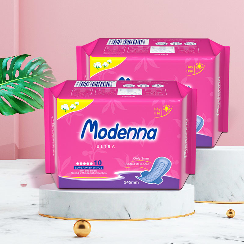OEM Womens Period Pads High Absorbency Bamboo Menstrual Pads Skin Friendly