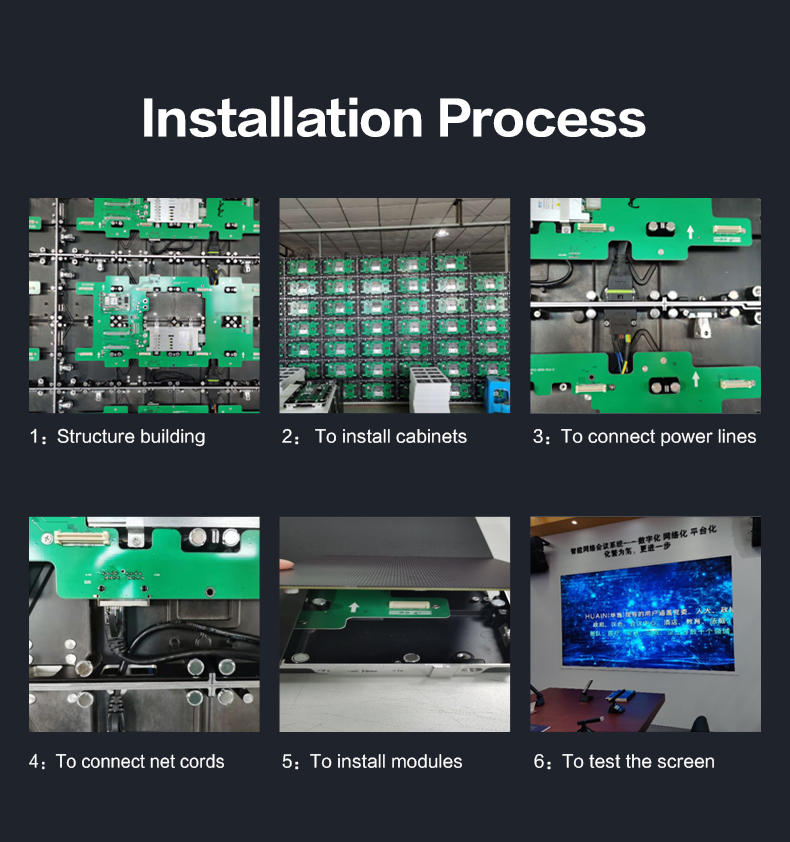 2K 4K 8K UHD Indoor Led Display Screen P0.9 P1.2 P1.5 P1.8 Backup Signal