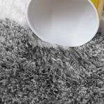 Polyester Non Slip Shaggy Microfiber Chenille Rug Striped Design