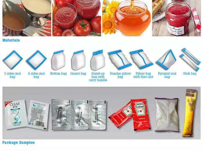 Liquid Automatic Sachet Filling Machine Paste Ketchup Sachet Packing Machine