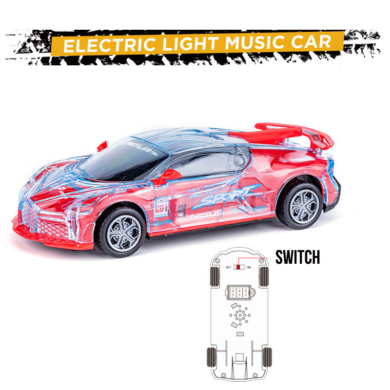 Friction Toy Car with Inertial Rebound Electric Function and Luminous Alloy Material