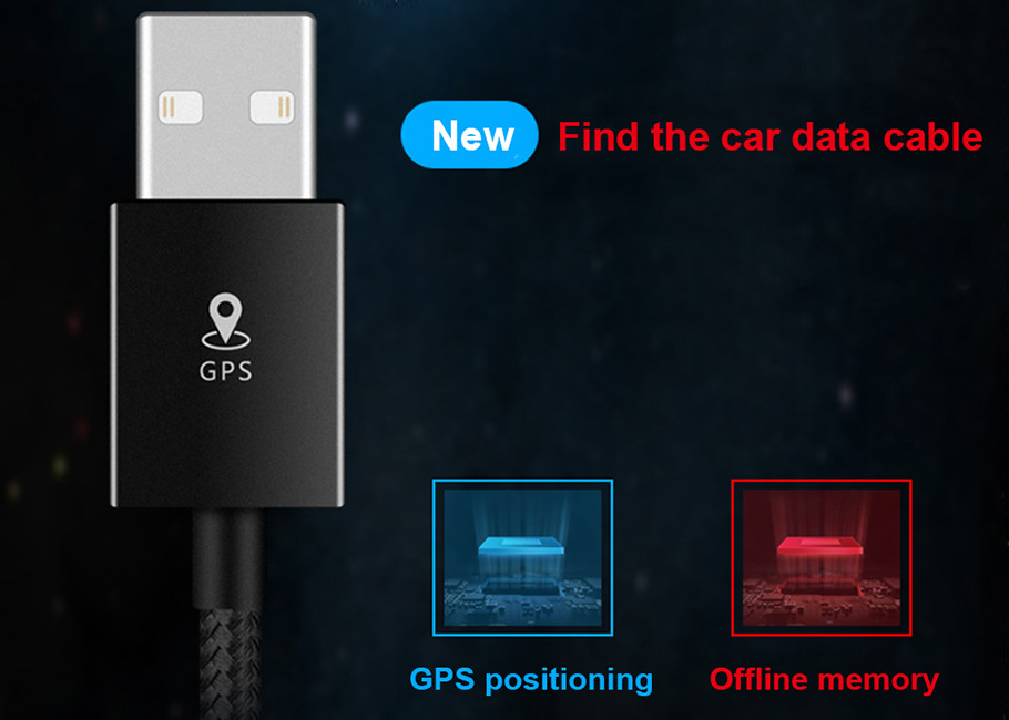 Smart GPS USB Extension Cable For Car Positioning Nylon Braid Max Current 2A