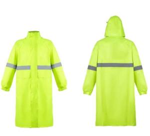 China 150D Oxford Reflective Safety Rainwear Fluorescent Green Windbreaker wholesale