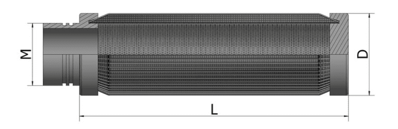 Stainless steel pleated cartridge type 4 specification diagram