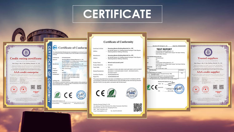 USG Product 2X4 Mineral Fiber Acoustic Perforated Ceiling Tiles with Customized Size