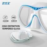 Adult Liquid Silicone Snorkeling Goggles Scuba Diving Mask OEM