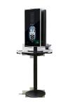 Black Commercial Phone Charging Station Double Sided Advertising Board Display