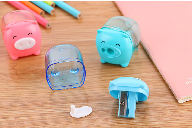 Various Colors Manual pencil sharpener 3.5cm Kids Children Stationery Supplies Animal Mini Piggy Piglet Dinosaur