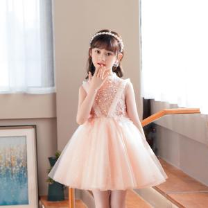 China Summer Children's Clothing New Girl Princess Dress Sequin Design wholesale