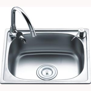 China Nickel SUS304 Polished Stainless Steel One Bowl Sink 450x390x200mm wholesale