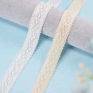 China 100% Cotton Lace Trim Embroidered White Scalloped Sewing Apparel Trims wholesale