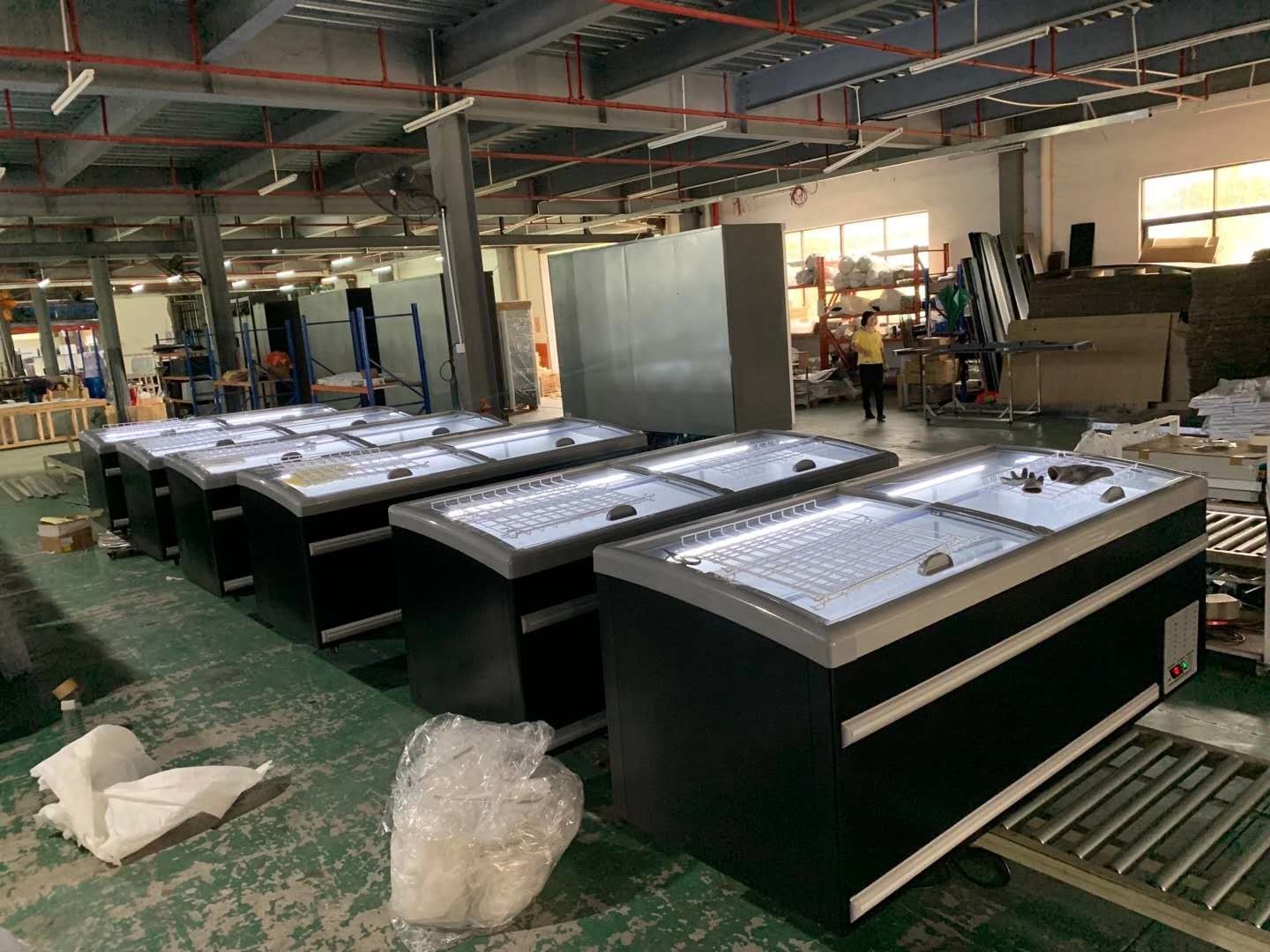 Hot Sale Supermarket Refrigeration Aht type Glass Island Icecream Freezer with certificate
