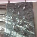 Matte Surface Stainless Steel Dolphin Sculpture