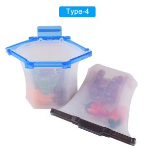 China Eco Zip Top Silicone Bags Silicone Food Pouches Microwave Safe wholesale