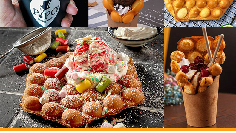 2023 High Productivity Electric Commercial Egg Waffle Maker Machine Bubble Waffle Machine