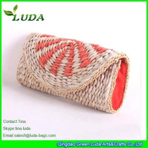 China LUDA 2014 New Woven Straw Handbags Cornhusk Straw Clutch Bags wholesale