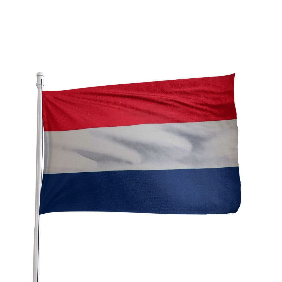 2025 Factory Hot Sale Netherlands Wooden Pole Hand-Waved Flag For Public Holiday