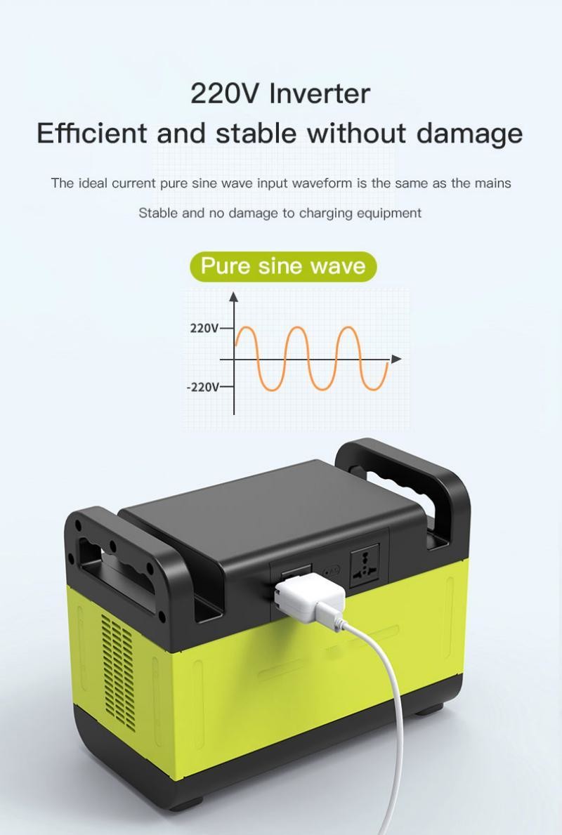 1500W Portable Power Station Pure Sine Wave 1210Wh 5V-20V