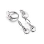 Inregular 925 Silver Engagement Ring Set AAA Cubic Zirconia