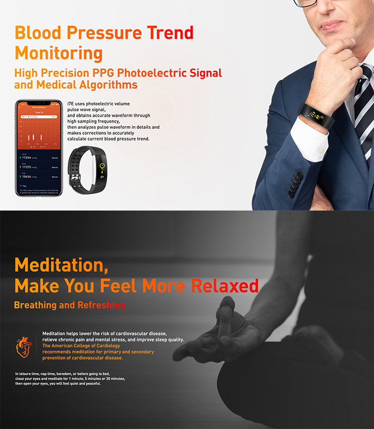 Bluetooth 4.2/5.0 PPG Sports Smart Bracelet