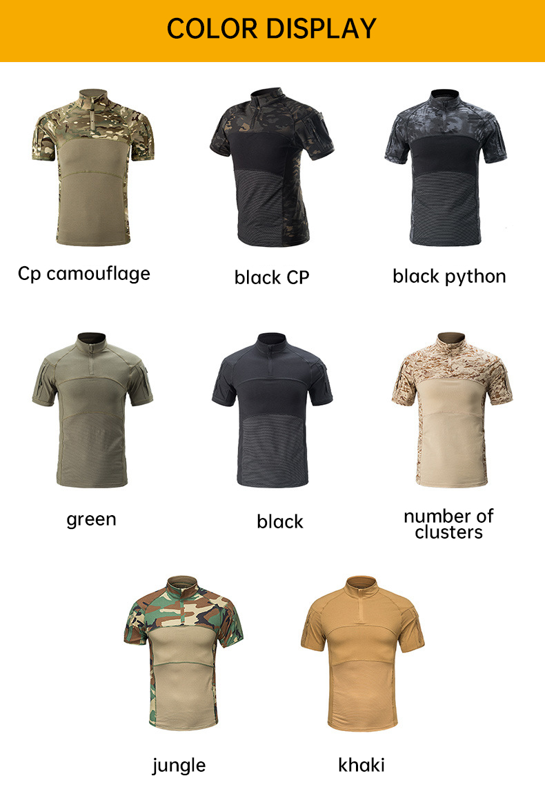 100% Cotton Men's Training T-Shirt with Quick Drying and Woodland Camouflage Design